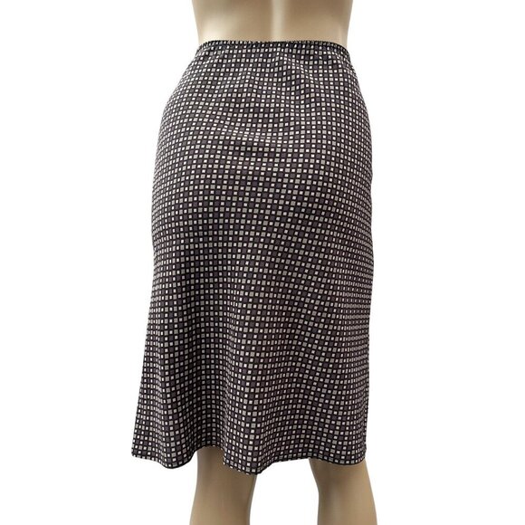 Y2K Vintage The Limited Silk Checkered A-Line‎ Knee Length Skirt Purple Women M - Picture 2 of 10
